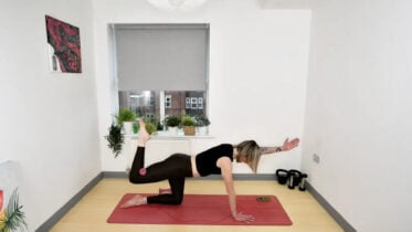Workout with light weights to support yoga practice