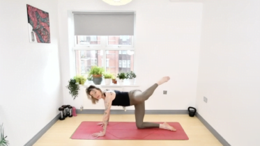 outer hip strengthening yoga posture